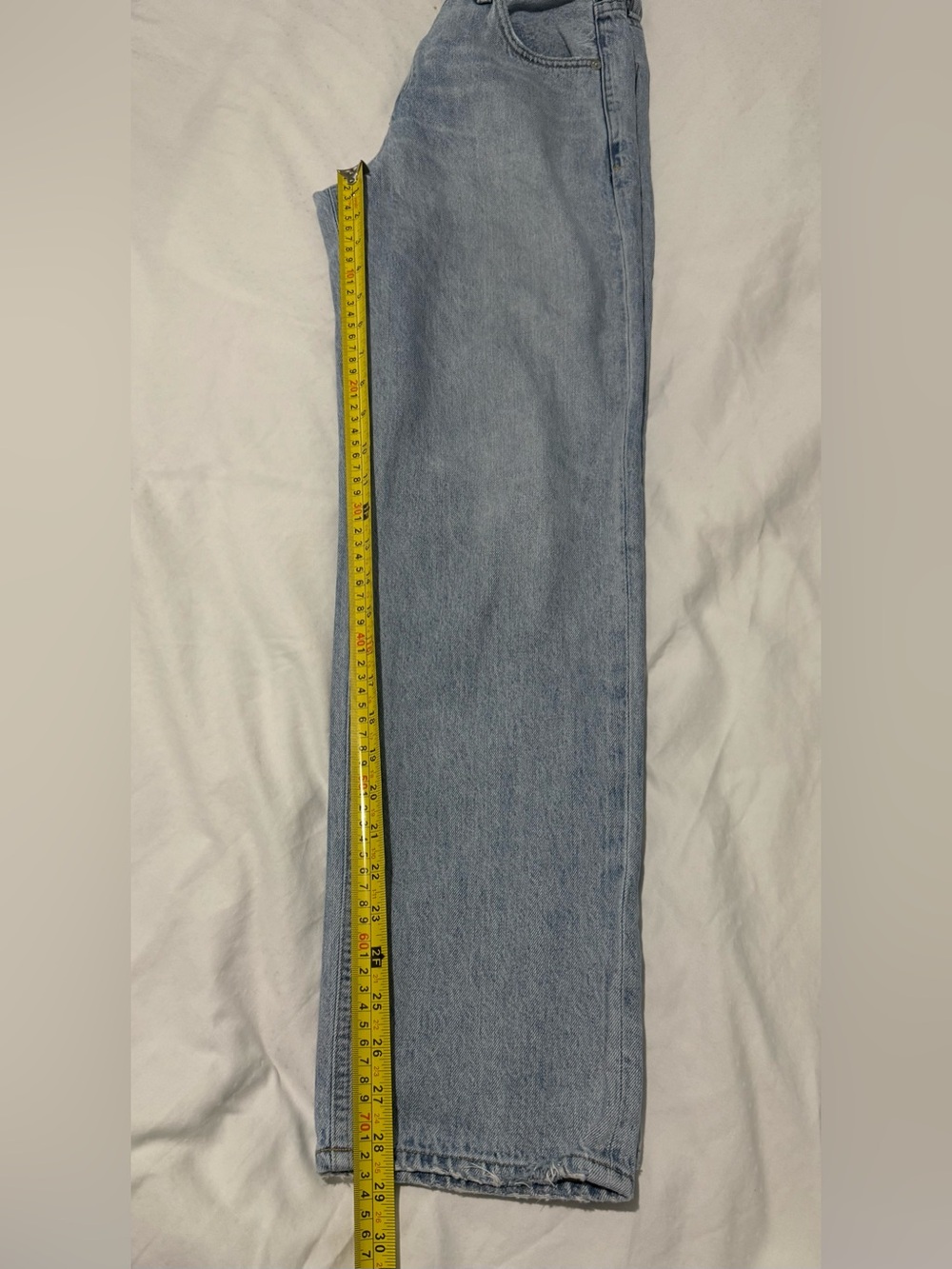 Agolde Light Blue Straight Leg Jeans - 22 waist - Picture 9 of 15